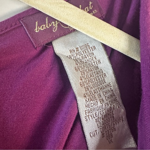 Baby Phat Purple Y2K Embellished Studded Top 1X NWT - Picture 3 of 10